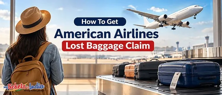 American Airlines lost baggage claim counter for reporting missing luggage.