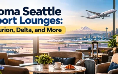 Seattle Airport premium lounge with comfortable seating, relaxing atmosphere, and modern amenities