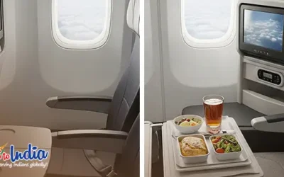 American Airlines Premium Economy cabin with spacious seating and modern amenities