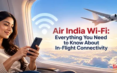 Air India Wi-Fi availability on in-flight entertainment screen