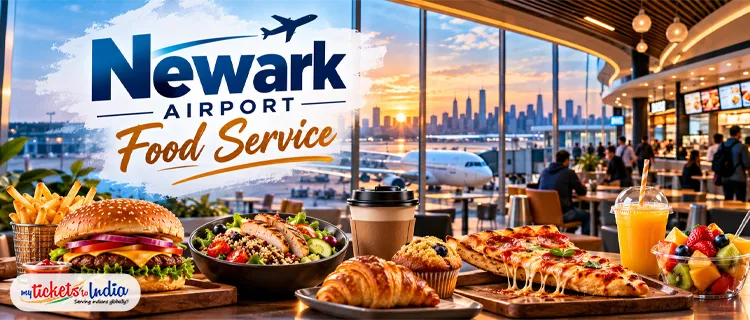 Newark Airport food services and restaurant dining options for travelers