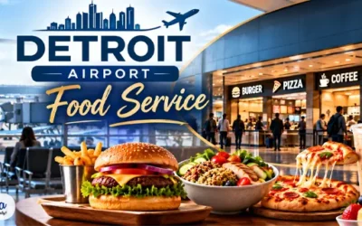 Detroit Airport food options, including restaurants, coffee shops, and dining services at DTW