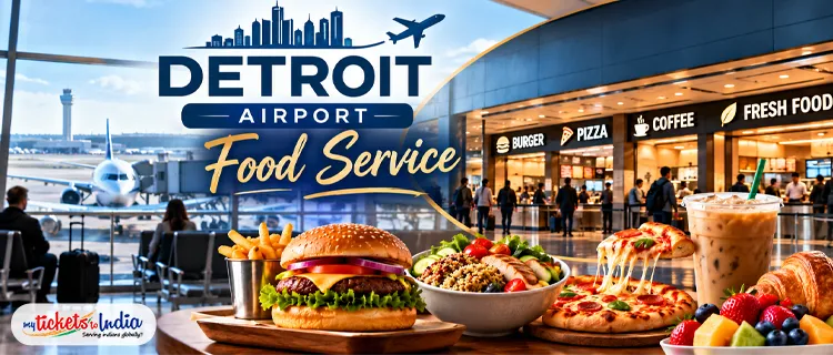 Detroit Airport food options, including restaurants, coffee shops, and dining services at DTW