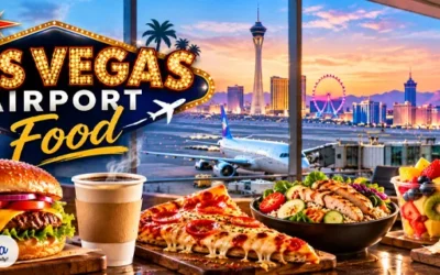 Las Vegas airport food options, including restaurants, coffee shops, and dining areas at Harry Reid International Airport