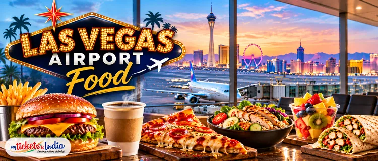 Las Vegas airport food options, including restaurants, coffee shops, and dining areas at Harry Reid International Airport
